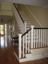Traditionally designed stairs with custom designed railing